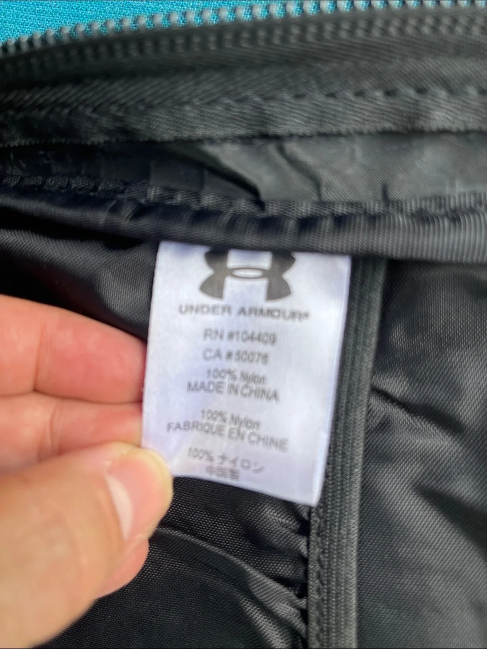 Under Armour Black and Navy Hex-Pattern Backpack
